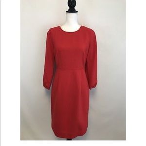 J Crew Collection Italian Wool Red Dress